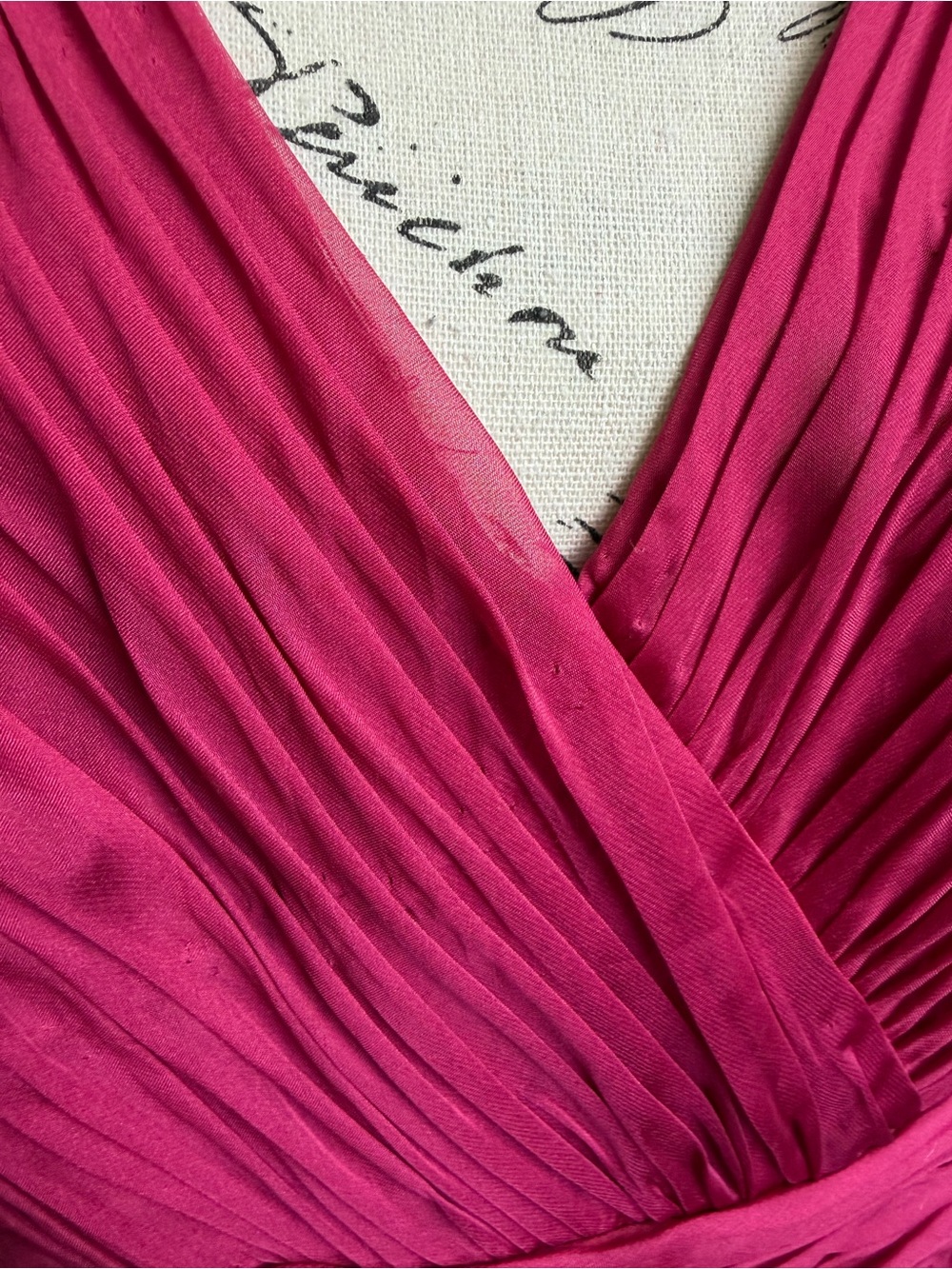 Mac Duggal Berry Ruffle Tiered Long Puff Sheer Sleeve A-Line Gown Size 16 NWT - Picture 15 of 16